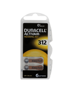 Duracell Size-312 Hearing Aid Battery - 6 Pieces Pack