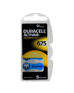 Duracell Size-675 Hearing Aid Battery - 6 Pieces Pack
