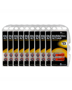 Duracell Size-13 Hearing Aid Battery – 10 Strips Total 60 Batteries