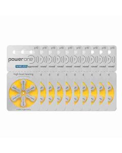Power One P10 Hearing Aid Battery - 10 Strips Total 60 Batteries