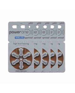 Power One P312 Hearing Aid Battery – 5 Strips Total 30 Batteries