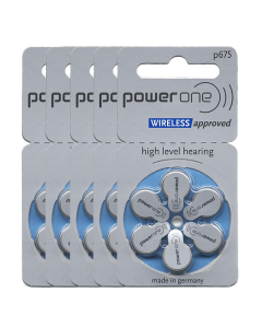 Power One P675 Hearing Aid Battery – 5 Strips Total 30 Batteries