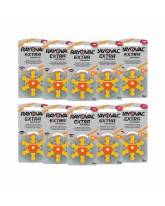 Rayovac Size-13 Hearing Aid Battery – 10 Strips Total 60 Batteries