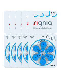 Signia Size-675 Hearing Aid Battery – 5 Strips Total 30 Batteries