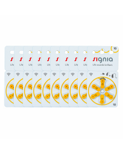 Signia Size-10 Hearing Aid Battery – 10 Strips Total 60 Batteries