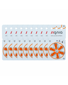 Signia Size-13 Hearing Aid Battery – 10 Strips Total 60 Batteries