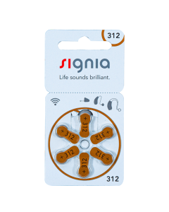 Signia Size-312 Hearing Aid Battery - 6 Pieces Pack